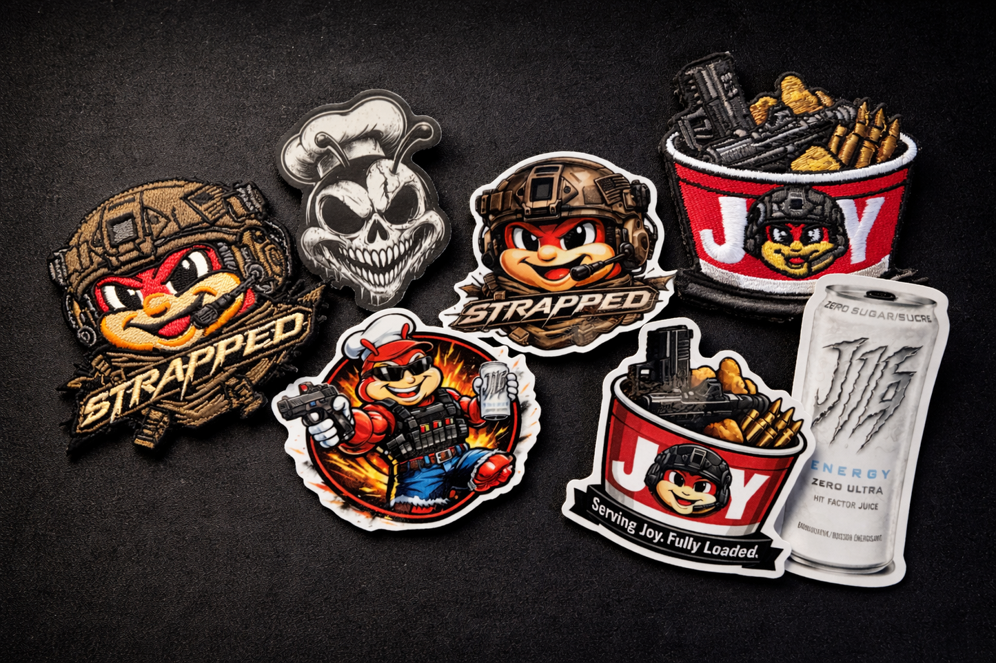 STRAPPED – Fully Loaded Patch & Sticker Pack